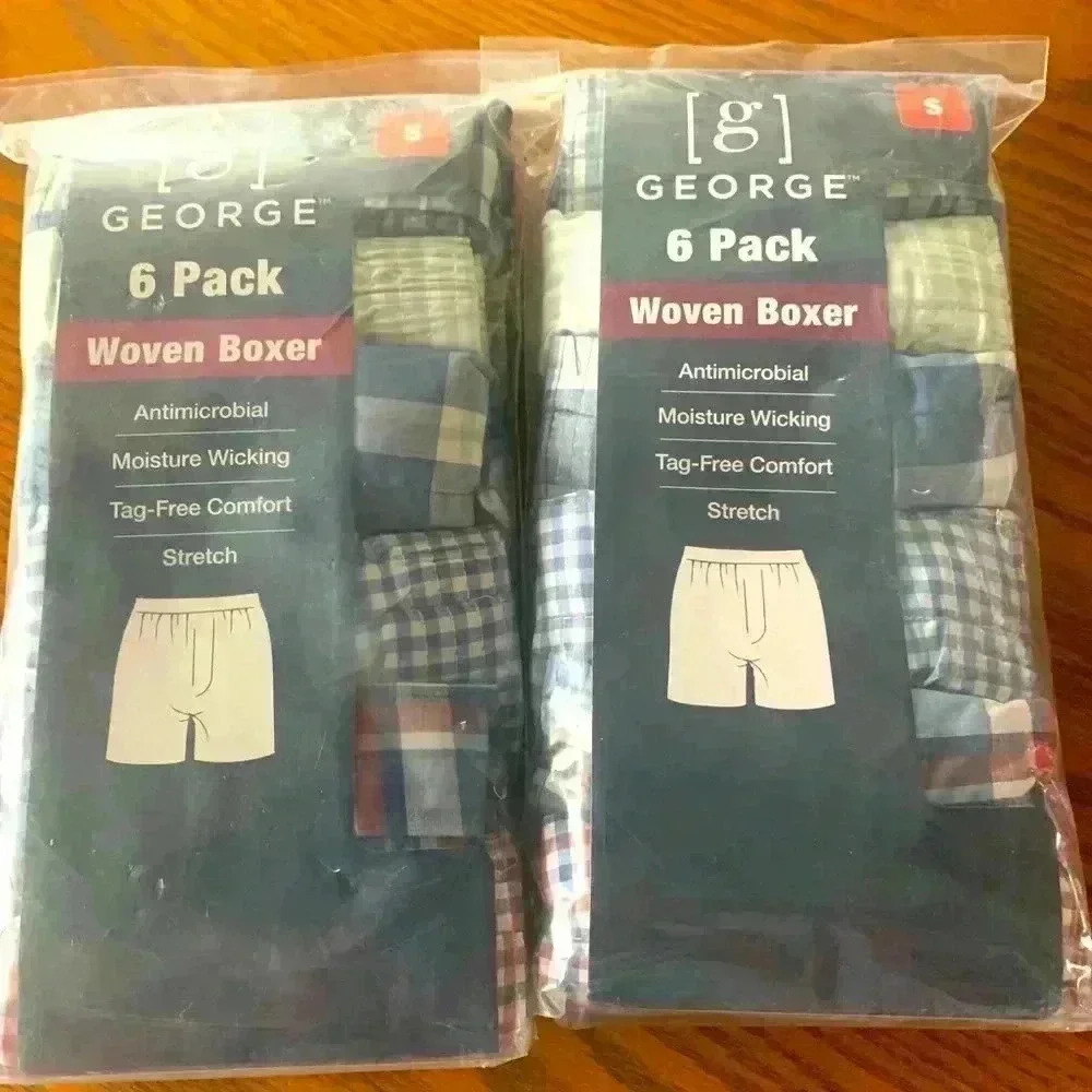 Gorge 12 pair of Boxers 2 6 packs woven Boxer size small